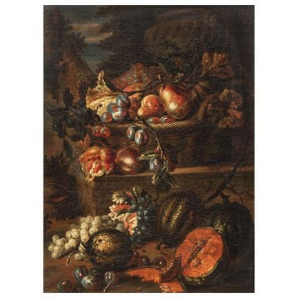 Scuola romana, sec. XVII
NATURA MORTA CON SUSINE, 