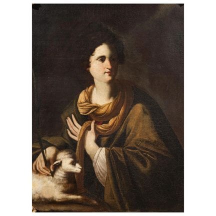 Escuela napolitana, siglo XVII
SANTA AGNES
óleo so