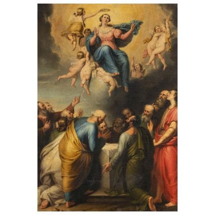 Escuela romana, siglo XVIII
LA ASUNCIÓN DE LA VIRG