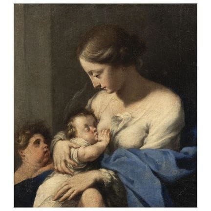 Pintor francés, siglos XVII-XVIII
LA VIRGEN CON EL