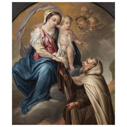 Escuela romana, siglo XVIII
VIRGEN CON EL NIÑO Y U