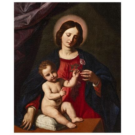 Pintor emiliano, siglo XVII
LA VIRGEN CON EL NIÑO
