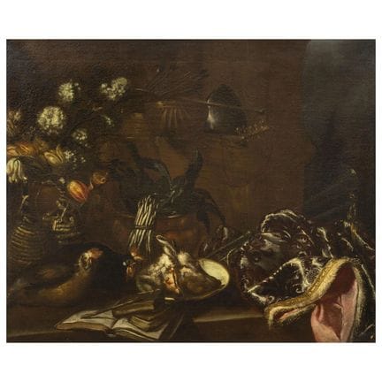 Pintor lombardo, siglo XVII
NATURALEZA MUERTA CON 