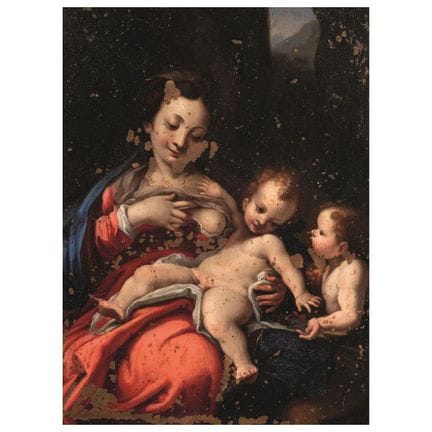 Pintor emiliano, siglo XVII
LA VIRGEN CON EL NIÑO 