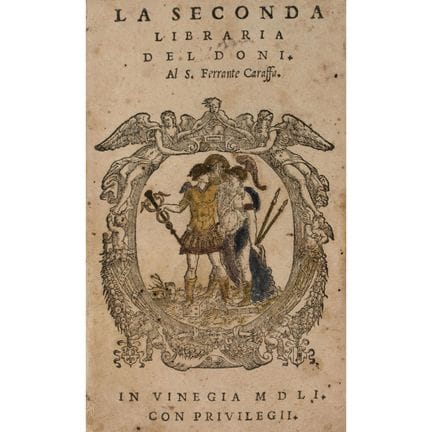 Doni, Anton Francesco. *La Libraria*. Venice, Giol