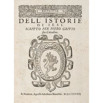 [Jesi] Grizio, Pietro. Ristretto dell’istorie di I
