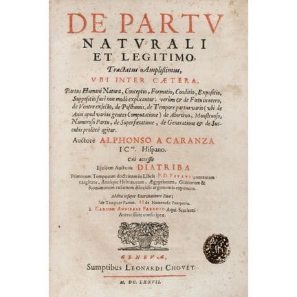 Carranza, Alfonso. *De partu naturali et legitimo*