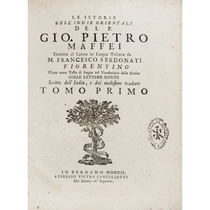 Maffei, Giovanni Pietro. Las historias de las Indi