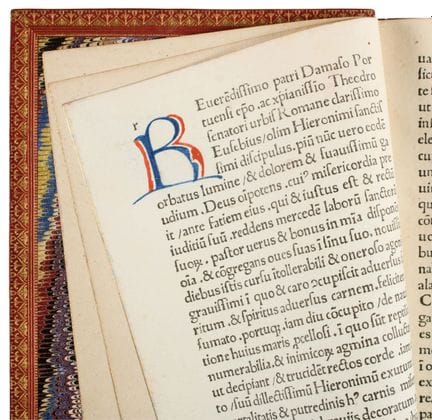 San Jerónimo. Incipiunt Rubrice testamenti beati H