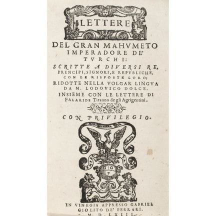 Zacchia, Laudivio. Letters from the Great Mahomet,