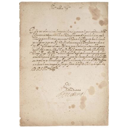 An autograph of Duke Carlo Emanuele I, An autograp