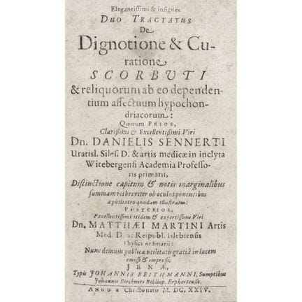 Sennert, Daniel. *Duotractatus de dignotione &amp;