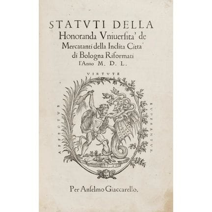 [Bologna] Statutes of the Honoranda Università de 