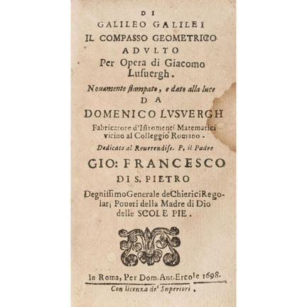 Lusvergh, Giacmo and Domenico. *Galileo Galilei’s 