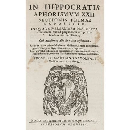 Marziani, Prospero. *In Hippocratis aphorismum*. R