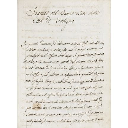 [Foligno] Statute on the Damage Inflicted on the C