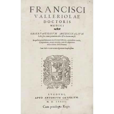 Valleriola, François. *Observationum medicinalium*
