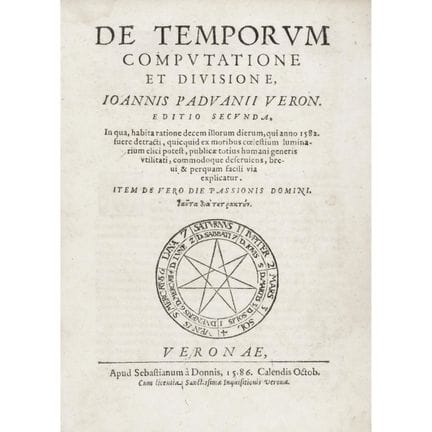Padovani, Giovanni. *De temporum computatione et d