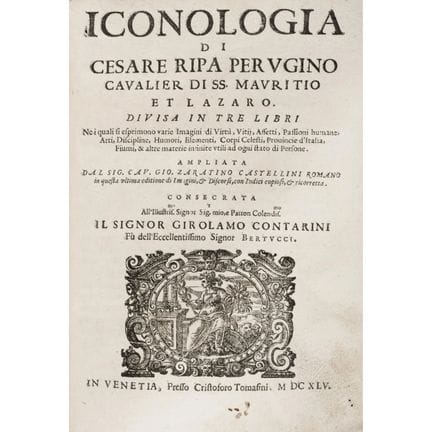 Ripa, Cesare. *Iconologia* by Cesare Ripa of Perug