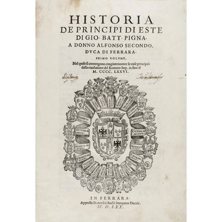 [Ferrara] Pigna, Giovanni Battista. *Historia de p