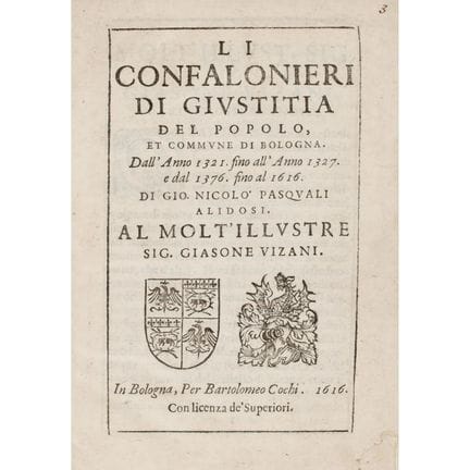 [Bologna] Pasquali Alidosi, Giovanni Niccolò. *Li 