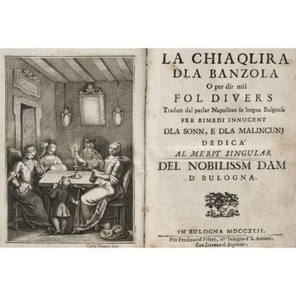 [Basile, Giambattista]. *La chiaqlira dla banzola*