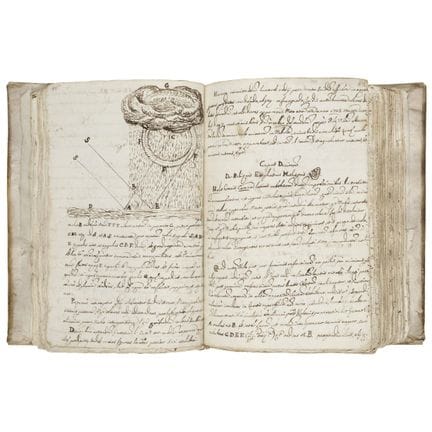 Scientific manuscript from the late 17th century, 