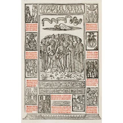 Encuadernación del siglo XVI con tachuelas y de im