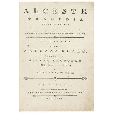 Gluck, Christoph Willibald. Alceste. Vienna, Tratt