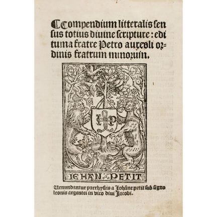 Aureolo, Pietro. *Compendium litteralis sensus tot