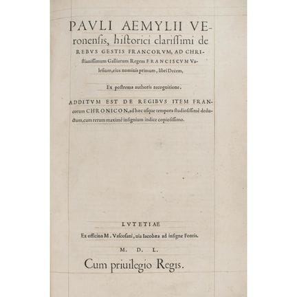 Emili, Paolo. *De rebus gestis Francorum*. Paris, 