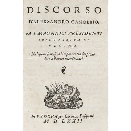 [Verona] Canobbio, Alessandro. Address to the Dist