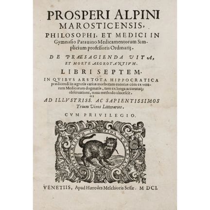 Alpino, Prospero. *De praesagienda vita et morte a