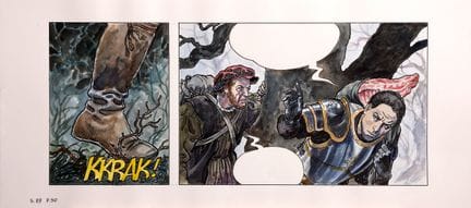 MANARA, nacido en 1945. 
En Borgia. 
Lámina en col