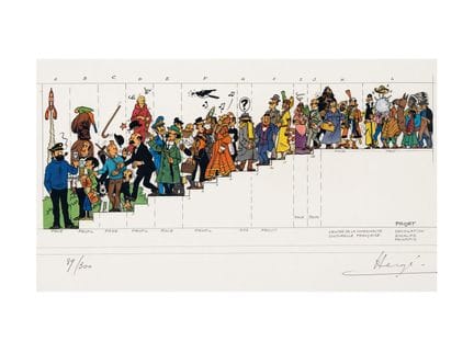 HERGE (1907-1983). 
Mural del Centro Valonia-Bruse
