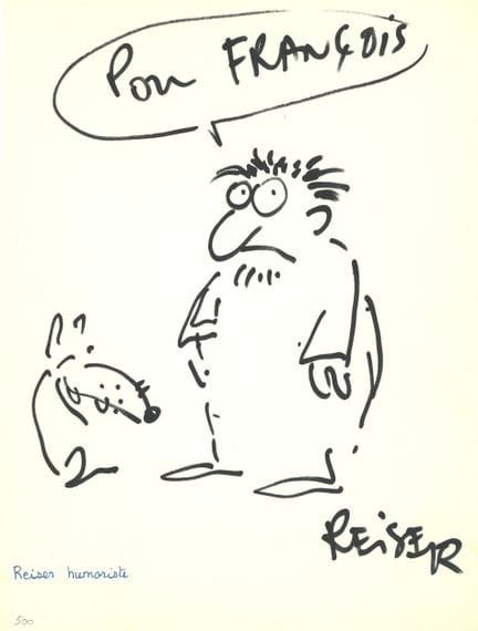REISER (1941-1983). 
Dedicatoria con rotulador neg