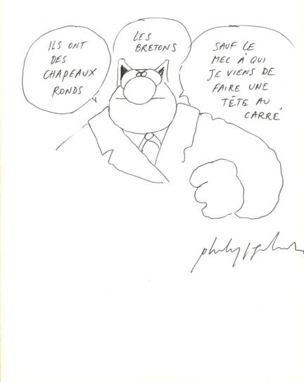 GELUCK, nacido en 1954. 
El Gato. 
Dibujo humoríst