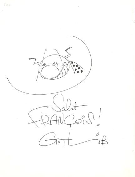 GOTLIB (1934-2016). 
Fluide glacial. 
Dedicatoria 