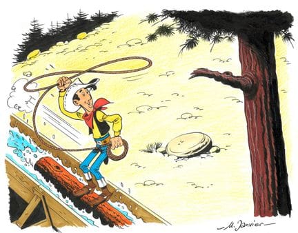 JANVIER nacido en 1954. 
Lucky Luke. 
El rancho ma