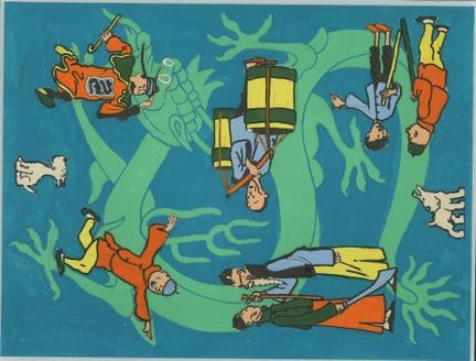 HERGE (1907-1983) y su estudio. 
Diseño textil bas