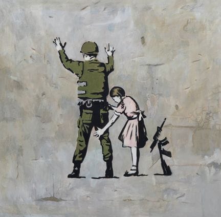 特兰（智利，1974年）。

《致班克斯的敬意》。“致天才”系列，2026年。

布面油画。

画作