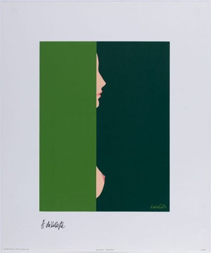 阿姆莱托·达拉·科斯塔（米兰，1929–2024）。

《两个侧影》。

丝网版画。

由达拉·科斯
