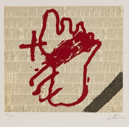 ANTONI TÀPIES (Barcellona, 1923–2012).
“Sagoma su 