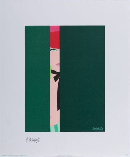 阿姆莱托·达拉·科斯塔（米兰，1929–2024）。

《黑色丝带》。

丝网版画。

由达拉·科斯