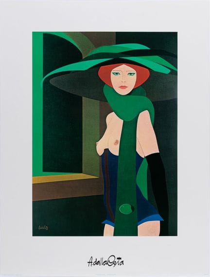 阿姆莱托·达拉·科斯塔（米兰，1929–2024）。

《裸露的翡翠》，1980–90年。

丝网印