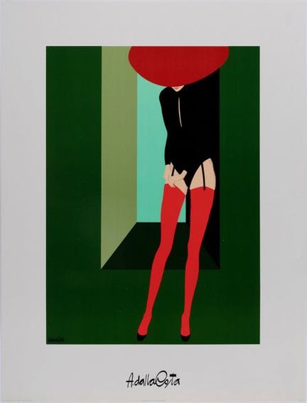 阿姆莱托·达拉·科斯塔（米兰，1929–2024）。

《红袜子》，1980–1990年。

丝网印