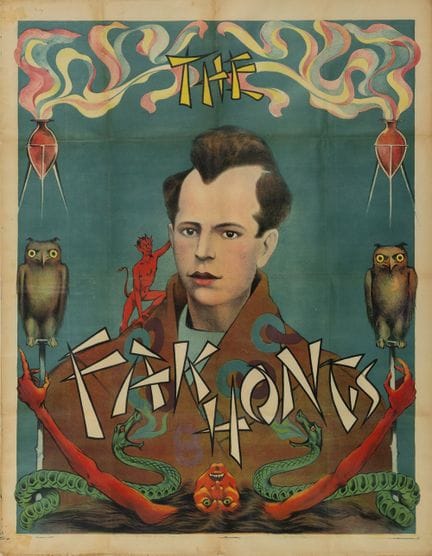 Los Fak Hongs, hacia 1900.

«Cartel mágico».

Dime