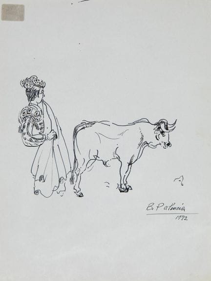 本哈明·帕伦西亚（巴拉克斯，阿尔巴塞特，1894年——马德里，1980年）。

《斗牛士》，1972