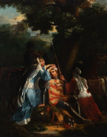 Escuela francesa; h. 1830. 

«Tancredo y Herminia»