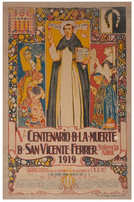 Cartel del V centenario de la muerte de San Vicent